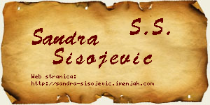 Sandra Sisojević vizit kartica